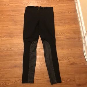 J.Crew Leather Accent Skinny Pants